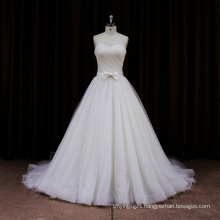 Line Silhouette Ruffle Tulle Sweetheart Wedding Dress